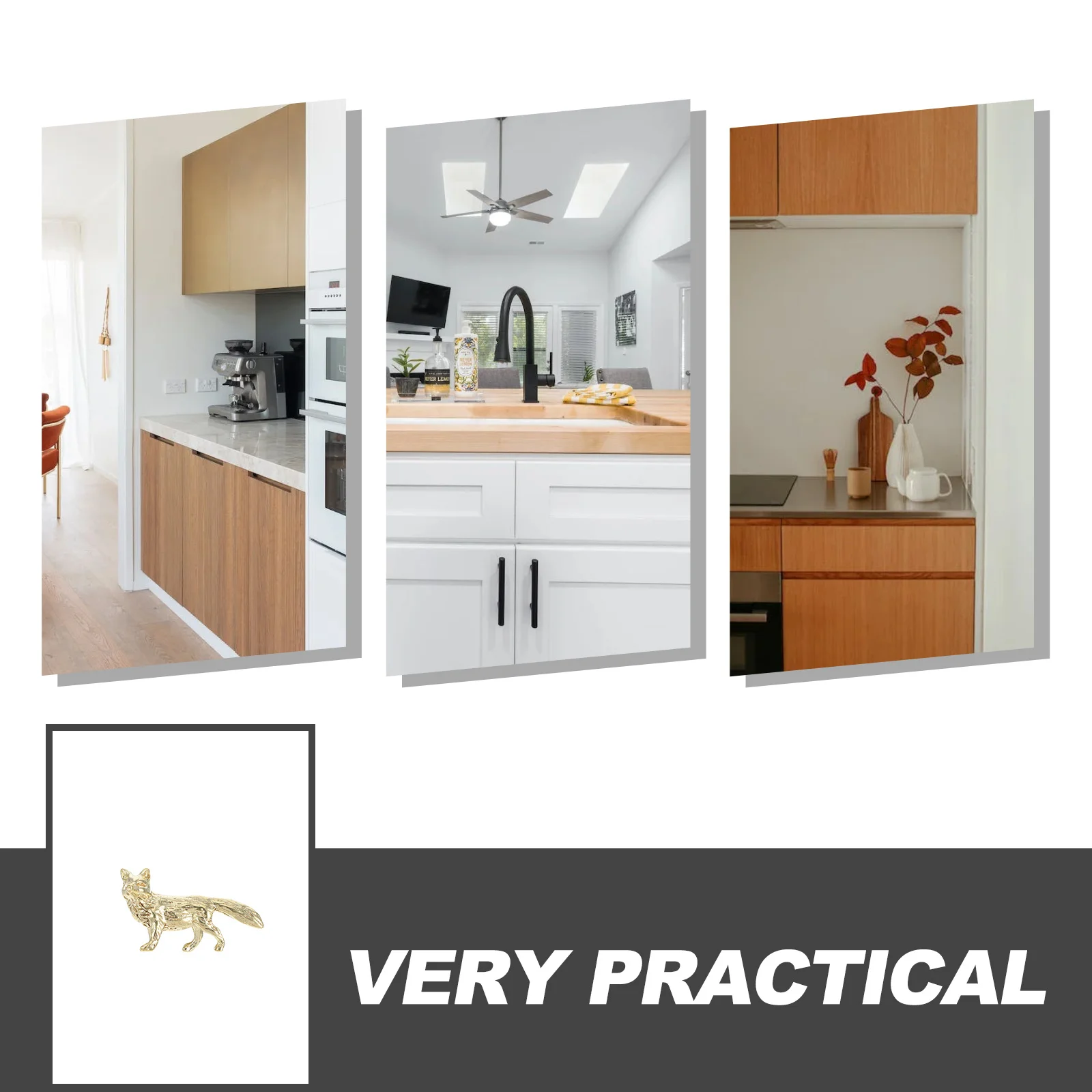 

Brass Fox Cabinet Drawer Knobs Animal Handles Vintage Kitchen Dresser Wardrobe Furniture Hardware Miniature Fox Figurines