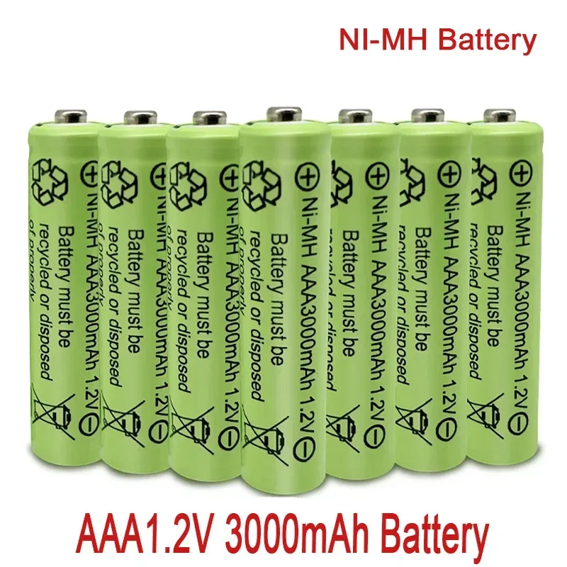 AAA 1.2V Rechargeable battery 2-20pcs 3000mAh 3A  Nickel–metal hydride battery Free delivery for MP3 RC toy LED flashlight