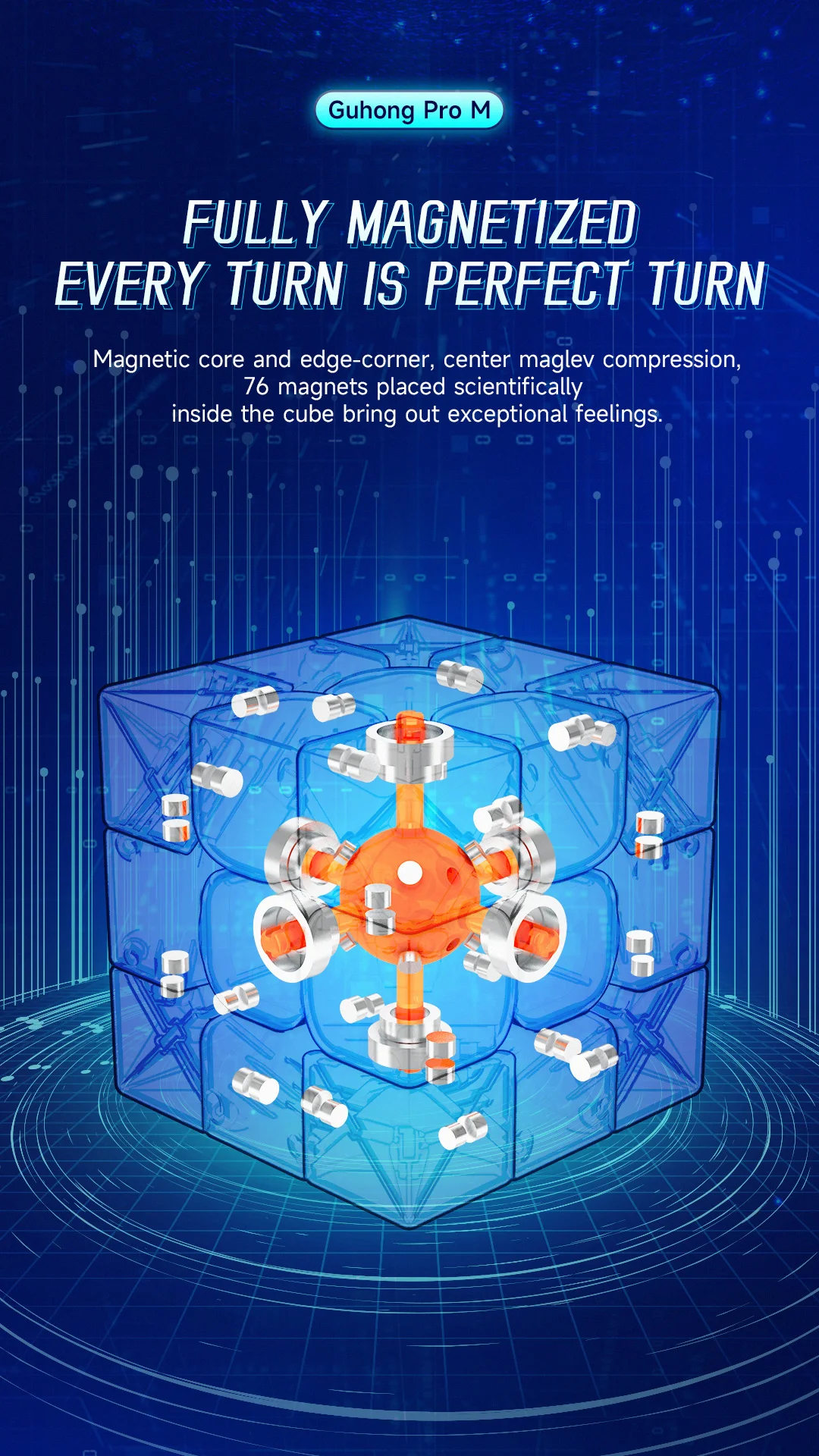 DaYan GuHong Pro M Maglev 3x3 magiczna kostka PRO magnetyczna 3x3x3 magiczna kostka Guhong Pro 3x3 profesjonalne zabawki kostka łamigłówka DaYan GuHong Pro M Maglev Magnetic 3x3 Magic Cube