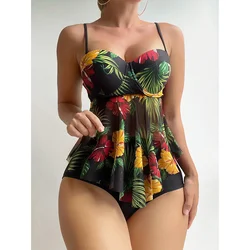 Damski designerski zestaw Bikini dwuczęściowy strój kąpielowy z wysokim stanem wyszczuplający kostium kąpielowy damski Push Up Vintage plażowy