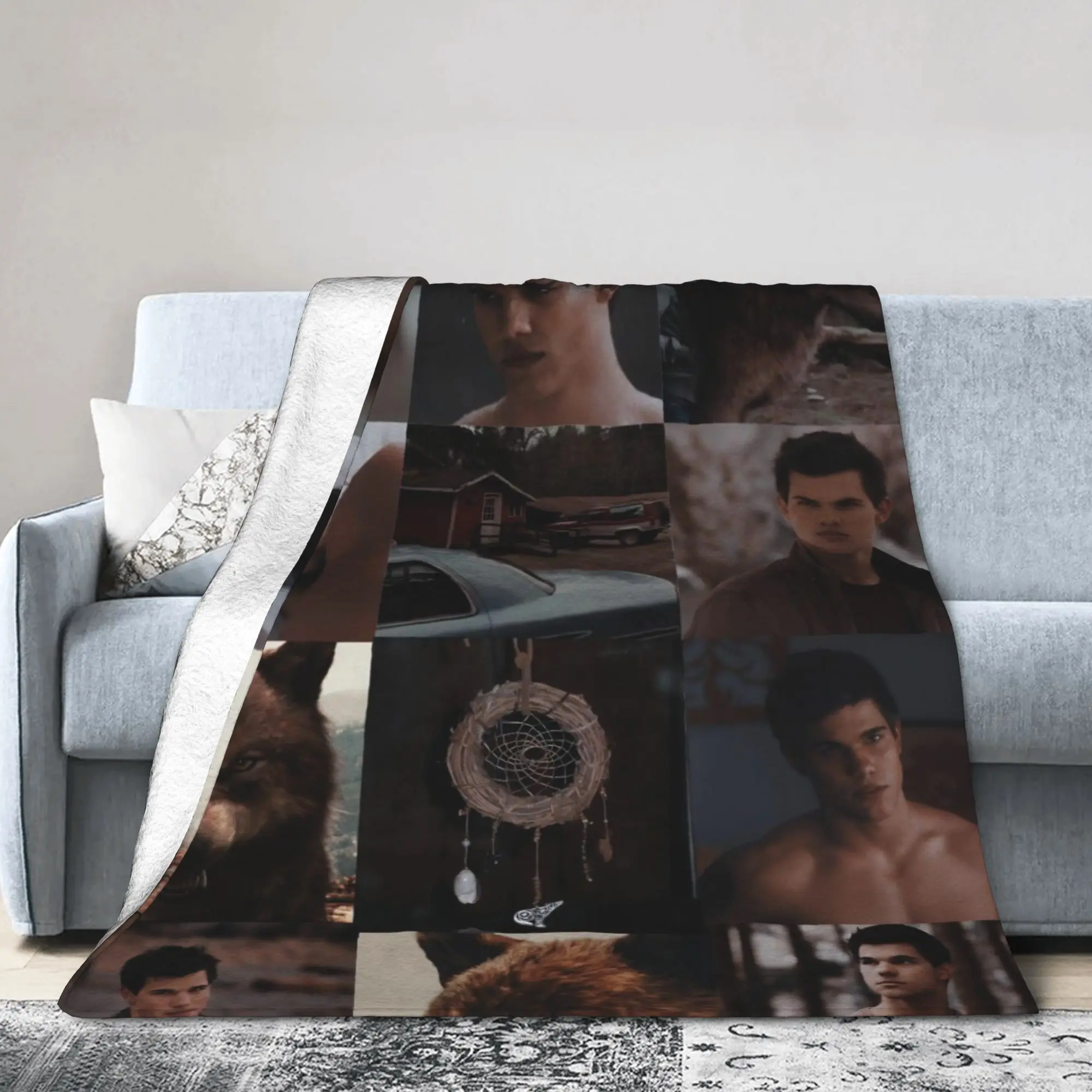 جاكوب الأسود الدافئة بطانية ناعمة الشفق ساغا الاطفال أفخم رمي بطانية مضحك ديكور المنزل الفانيلا المفرش أريكة غطاء سرير