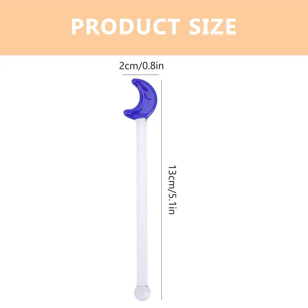 3Pcs Glass Stirring Rods Professional Swizzle Sticks for Cocktails Coffee Milk Tea Bars Restaurants Dessert Cups Ice Cream