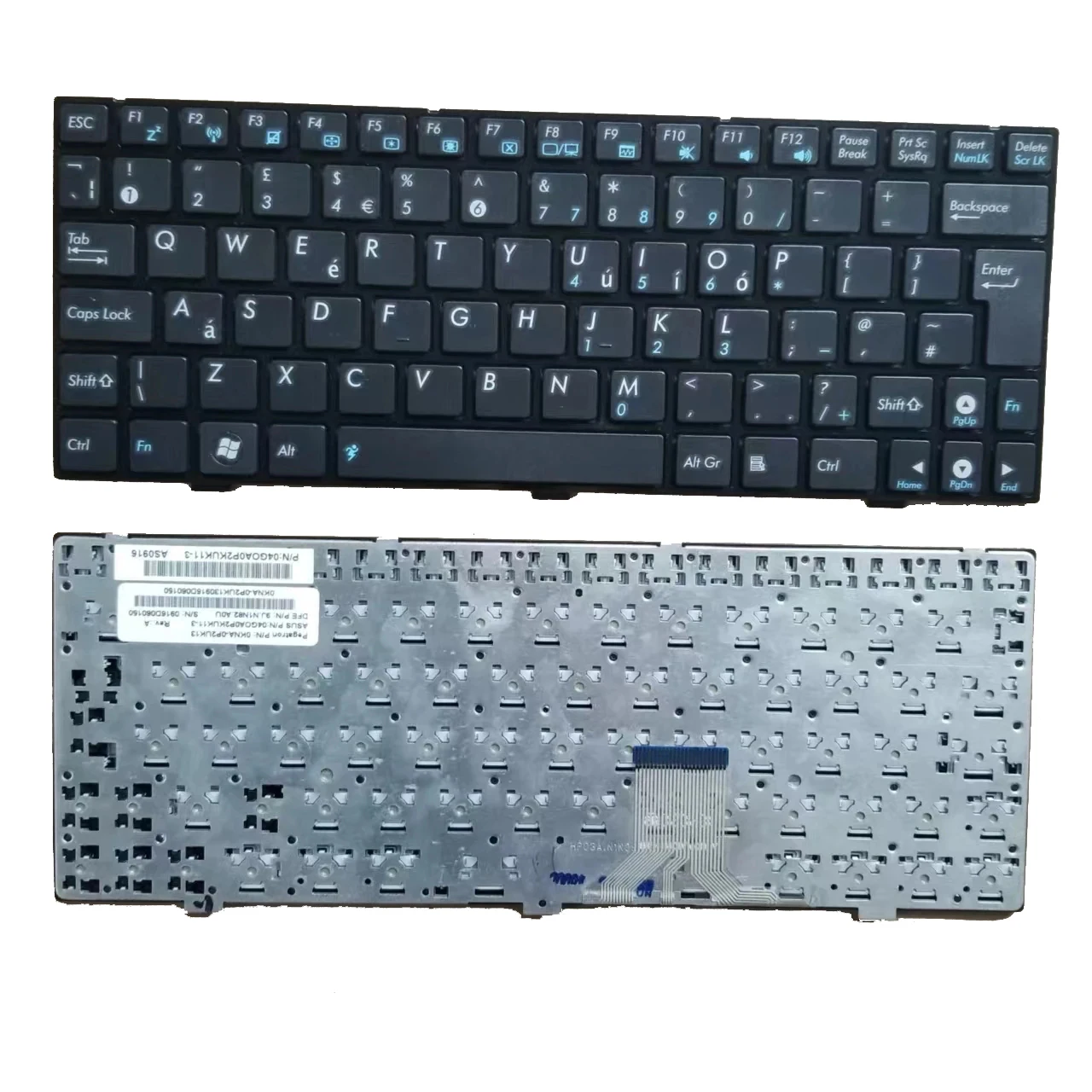 Nouveau Royaume-Uni Clavier Pour Bali Eeepc 1000 1000H 1000HE Ordinateur Portable Clavier Noir OKNA-0P2UK13 9dividende N1N82.A0U