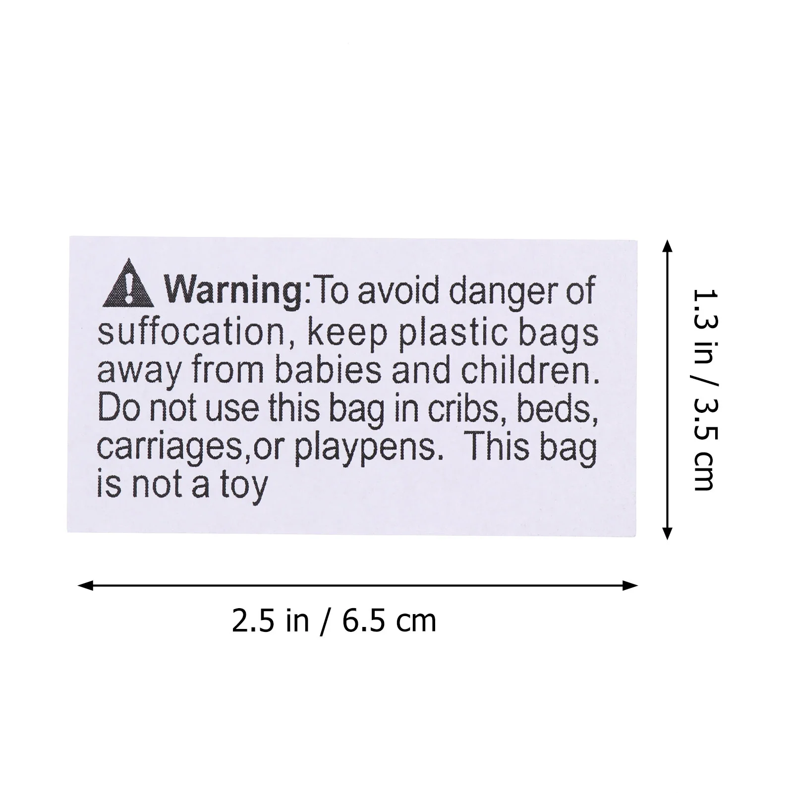 1000 Pcs Anti-Suffocation Label Warning Stickers Garage for Shipping Paper Self-adhesive Child Safety