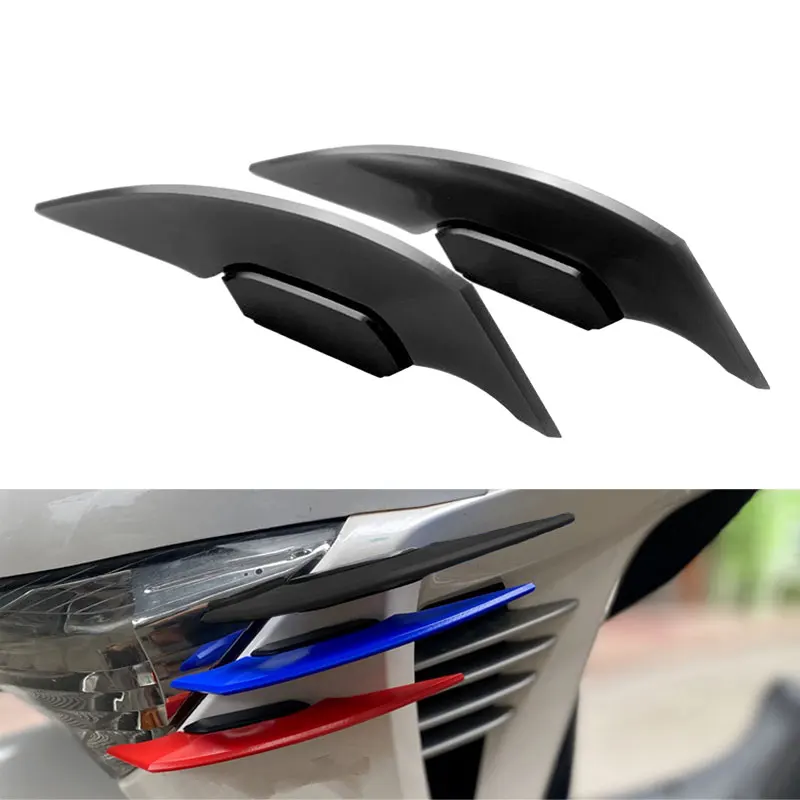 1Pair Motorcycle Decorative Winglet Aerodynamic Spoiler Dynamic Wing Car Exterior Styling Modified Accessories
