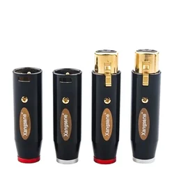HiFi Audio Adapter XLR Plug High-end Gold-plated 3 Pins XLR Balanced Cable Male Female Connector