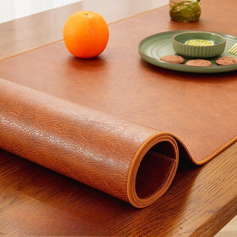

Table mat thickened cowhide table mat, light luxury oil-proof office tablecloth