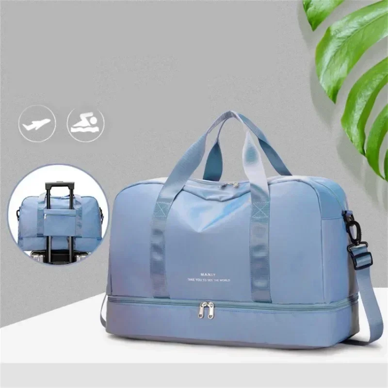 (Foldable Style) 20-35L Travel Bag Large Capacity Dry Wet Separation Outdoor Portable Multifunctional