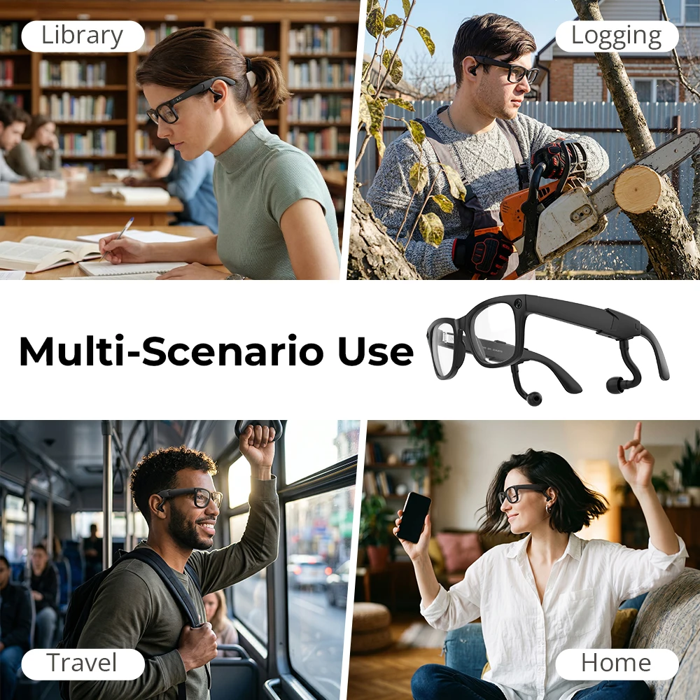 Słuchawki HIBLOKS do okularów Ray-Ban Meta Wayfarer/Blayzer/Skyler/Headliner/Display & Gen 2 Smart Glasses, akcesoria do słuchawek — zdjęcie produktu 6