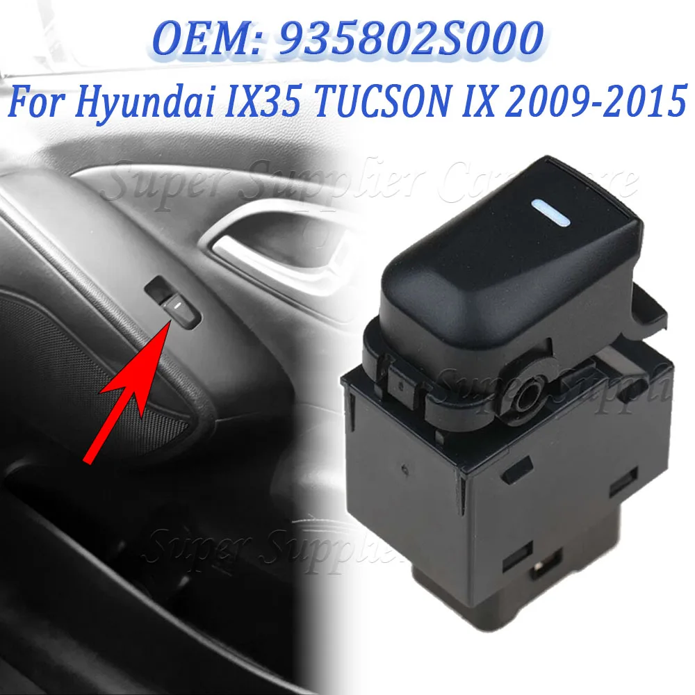 New Rear Car Door Electric Window Lifter Switch Button Front Passenger Side For Hyundai ix35 ALL Years 93580-2S000 935802S000