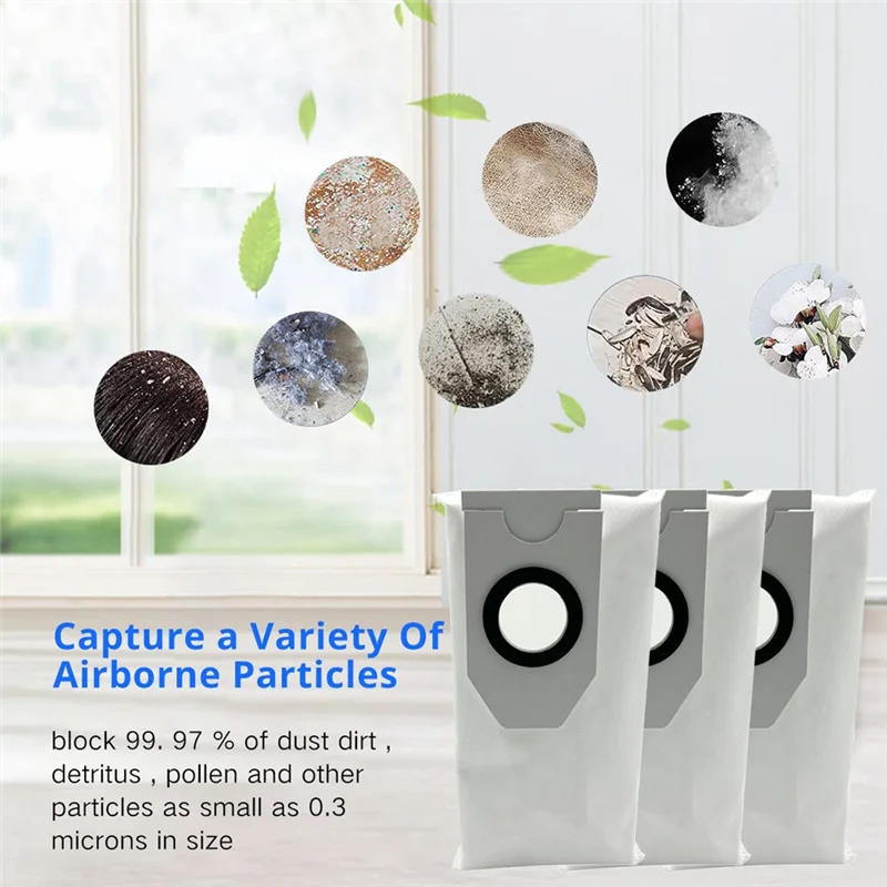 B06B-12PCS For Meida V12 Robot Vacuum Cleaner Dust Bag Accessories Non-Woven Garbage Dust Bag