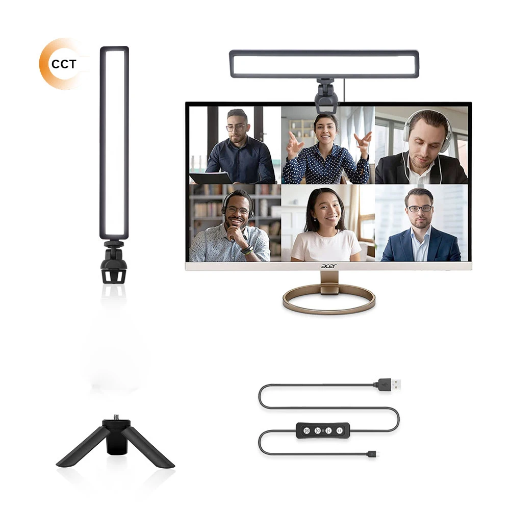 Desiontal WS66 Webcam Lighting for Laptop,Zoom Calls, Meeting, Online Class, YouTube, Live Streaming, Video Conference Light Kit