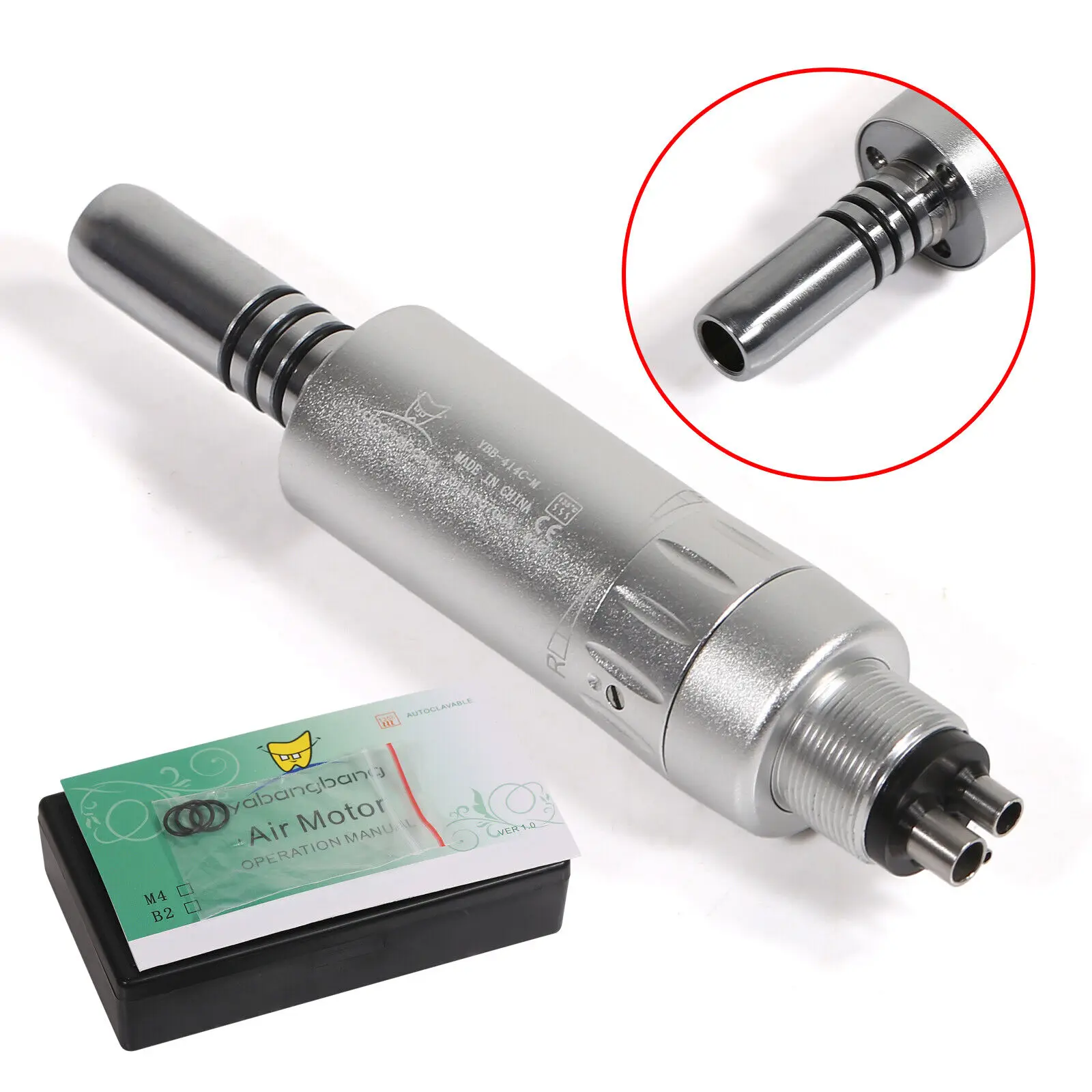 NSK Style Dental Inner Water Slow Speed Handpiece Air Motor 1:1 Micromotor 4 Hole