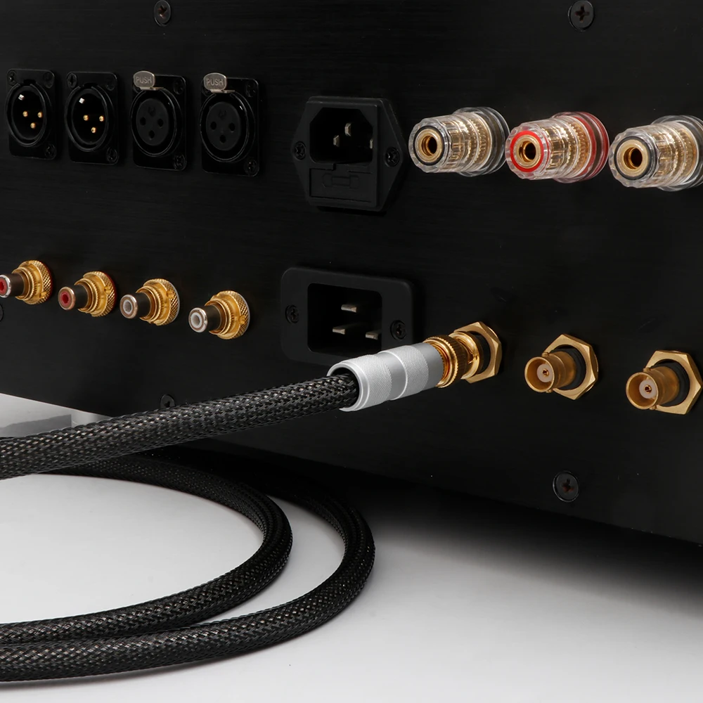  Wysokiej jakości posrebrzany cyfrowy kabel Hi-Fi Audio BNC 75 omów - kabel cyfrowy o wysokiej jakości 8 mm - fabrycznie nowy i najwyższa jakość\