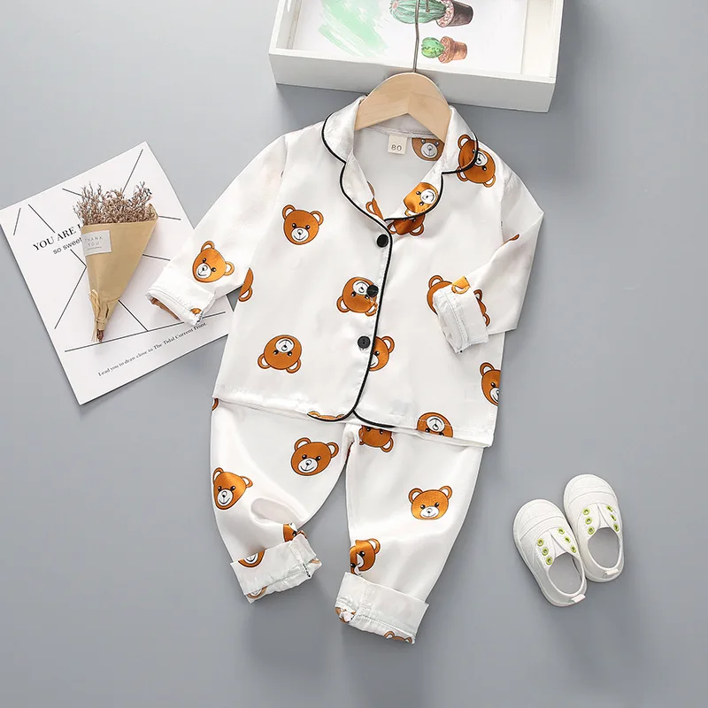 New Spring Autumn Baby Girl Clothes Children Boys Cartoon Sleepwear Shirt Pants 2Pcs/Sets Toddler Casual Costume Kids Pajamas