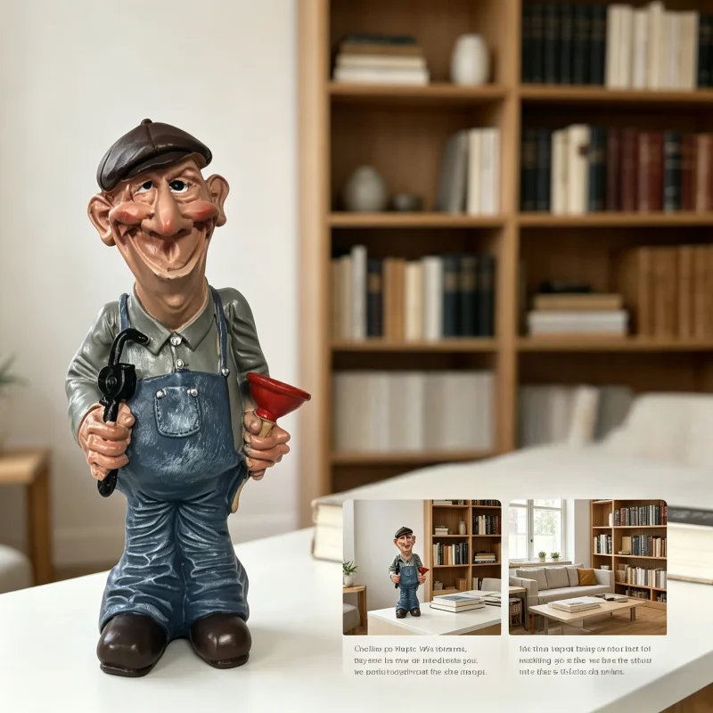 Figurka hydraulika z żywicy [T – Home Decor Brand recenzja i cena