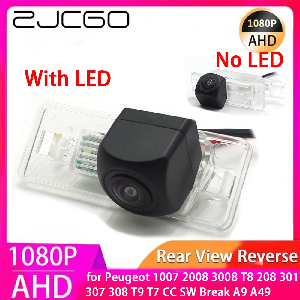 

ZJCGO AHD 1080P Parking Reverse Back up Rear View Camera For Peugeot 1007 2008 3008 T8 208 301 307 308 T9 T7 CC SW Break A9 A49