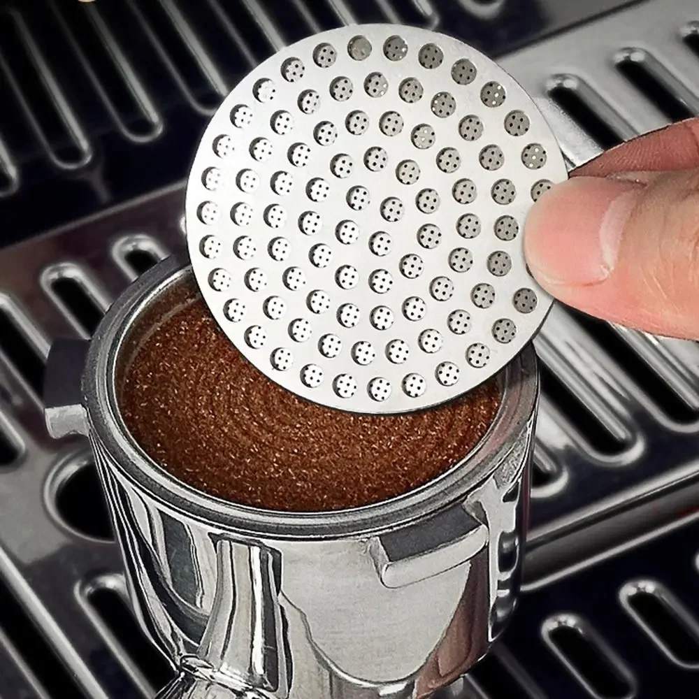 

EXSX Reusable 51/53/58mm Coffee Filter Screen Espresso Accessories Making Puck Double Coffee Fine Mesh Portafilter Barista Tools