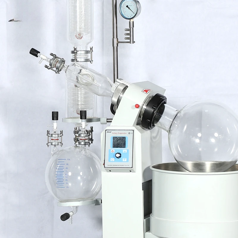Electric laboratory rotary evaporator motor gear stainless steel high borosilicate glass 2L capacity vacuum temperature control
