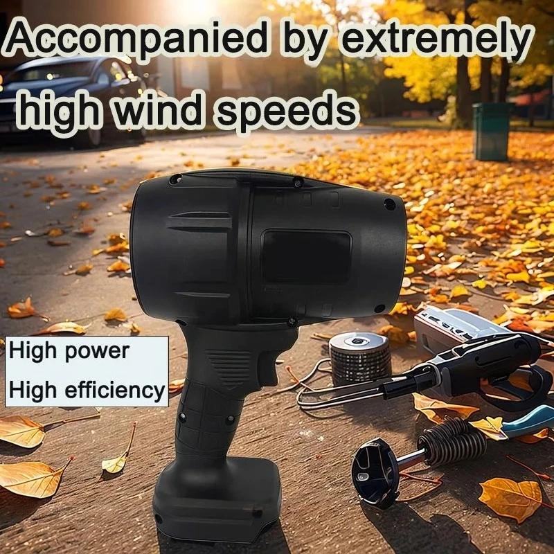 Cordless Electric Air Blower Turbo Fan Handheld Leaf Snow Sand Cleaner Powerful Portable Tool for Yard Garage Workshop Outdoor