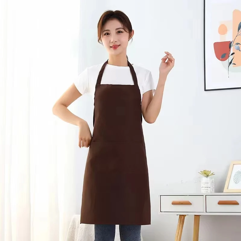 Chef's apron, full-body apron, in stock, hall waiter's neck-hanging apron, men's and women's neck-hanging aprons, kitchen, dinin