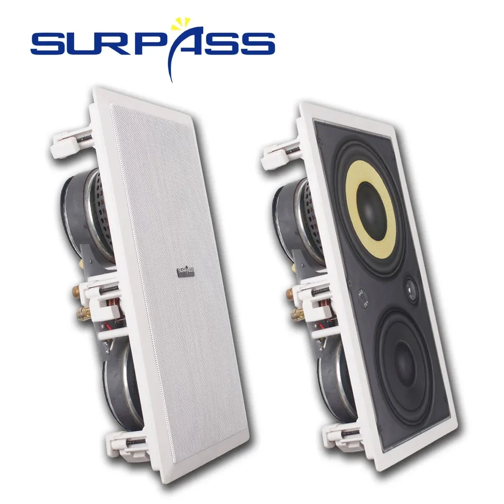 Rectangular Coaxial Ceiling Speaker 160W Recessed Passive In Ceiling Wall Speaker Audio Sound System for Home Theater Hotel Gym