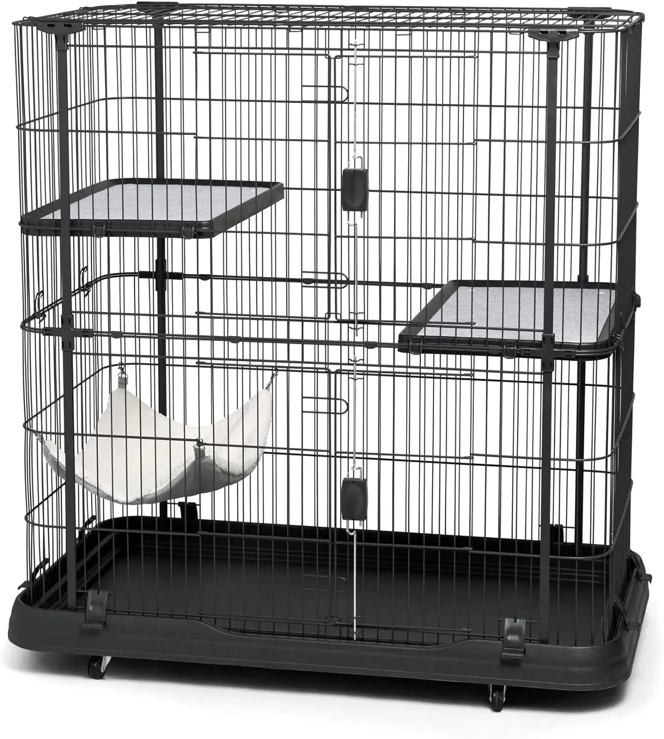 

XCYPrevue Pet Products Deluxe Cat Home With 3 Levels, Black , 39 LBS