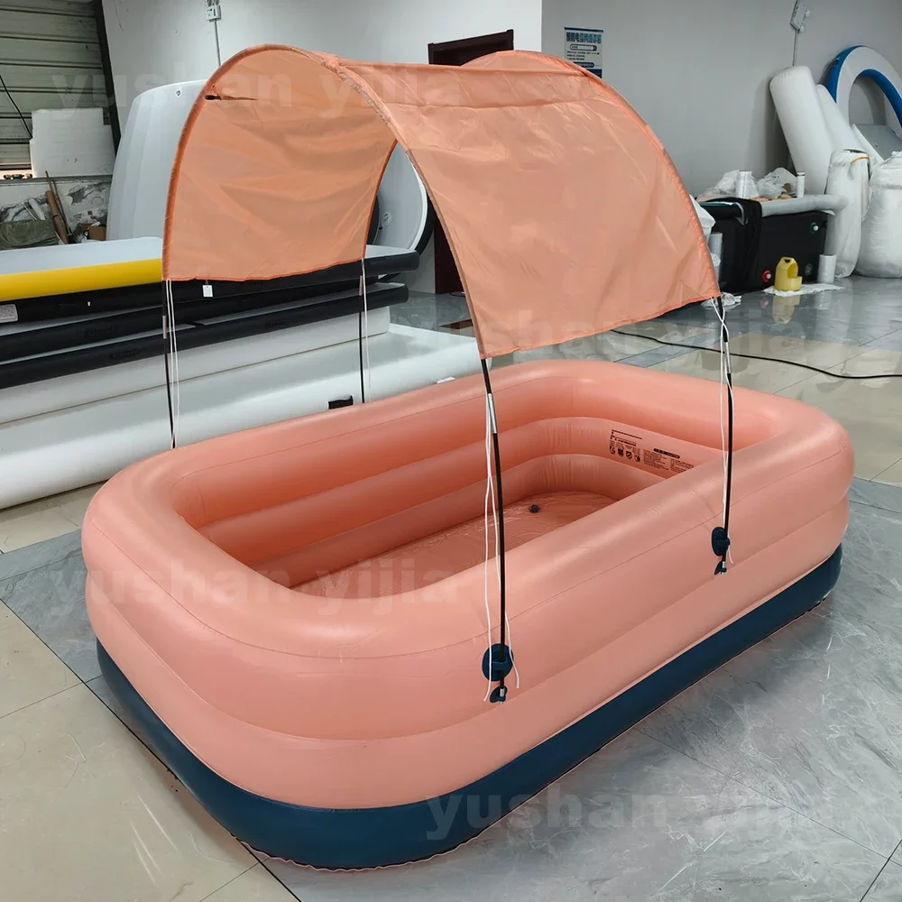 

Best Selling Thickened Children's Inflatable Swimming Pool outdoor inflatable Family air Cushion pools With Sunshade