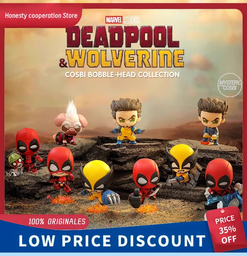 Hotoys Marvel Дэдпул и Росомаха серии слепая коробка Коллекционные игрушки аксессуары для фильмов фигурки подарки для мальчиков