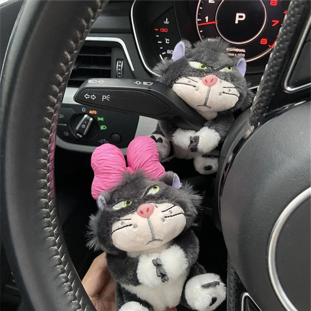 لطيف القطيفة هريرة سيارة الحلي السيارات الداخلية سهلة التركيب الزينة الزخرفية ألعاب من القطيفة شخصية السيارات الداخلية