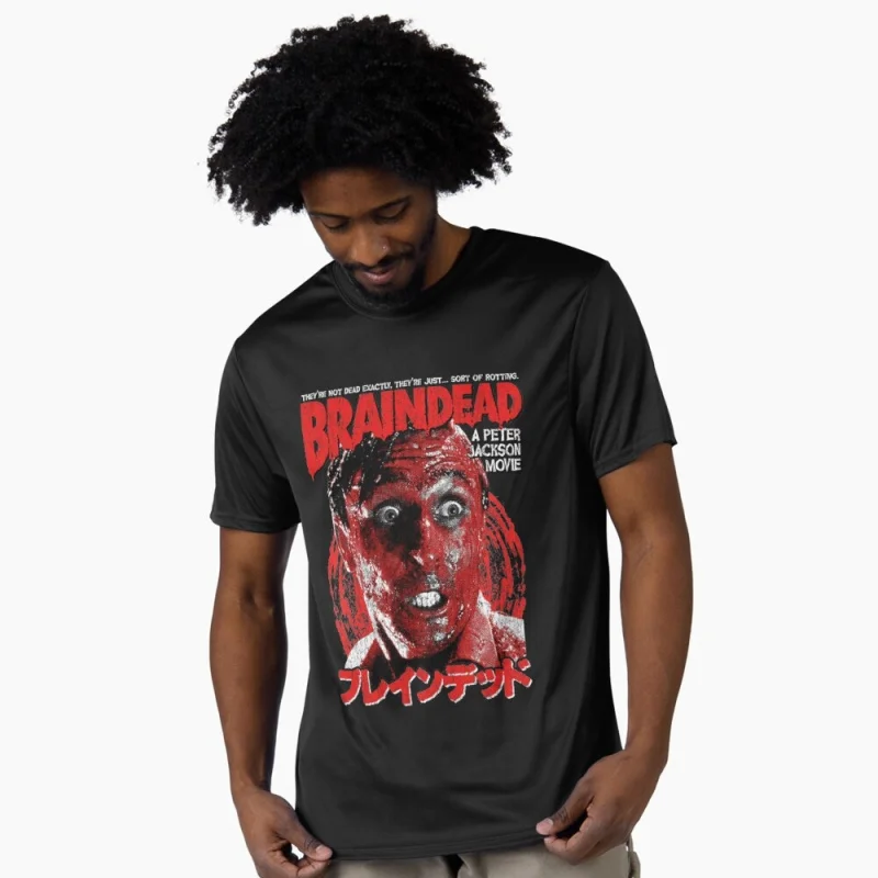 

0403 Horror movie Braindead Scary halloween Gift t shirt Scream film Graphic clothes 100% cotton printed All size tops S-6XL