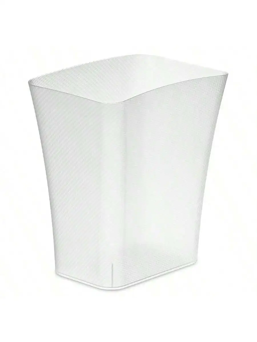 

Slim Plastic Trash Can 3.1 Gallon Narrow Space Waste Basket For Bathroom Bedroom Office Frost