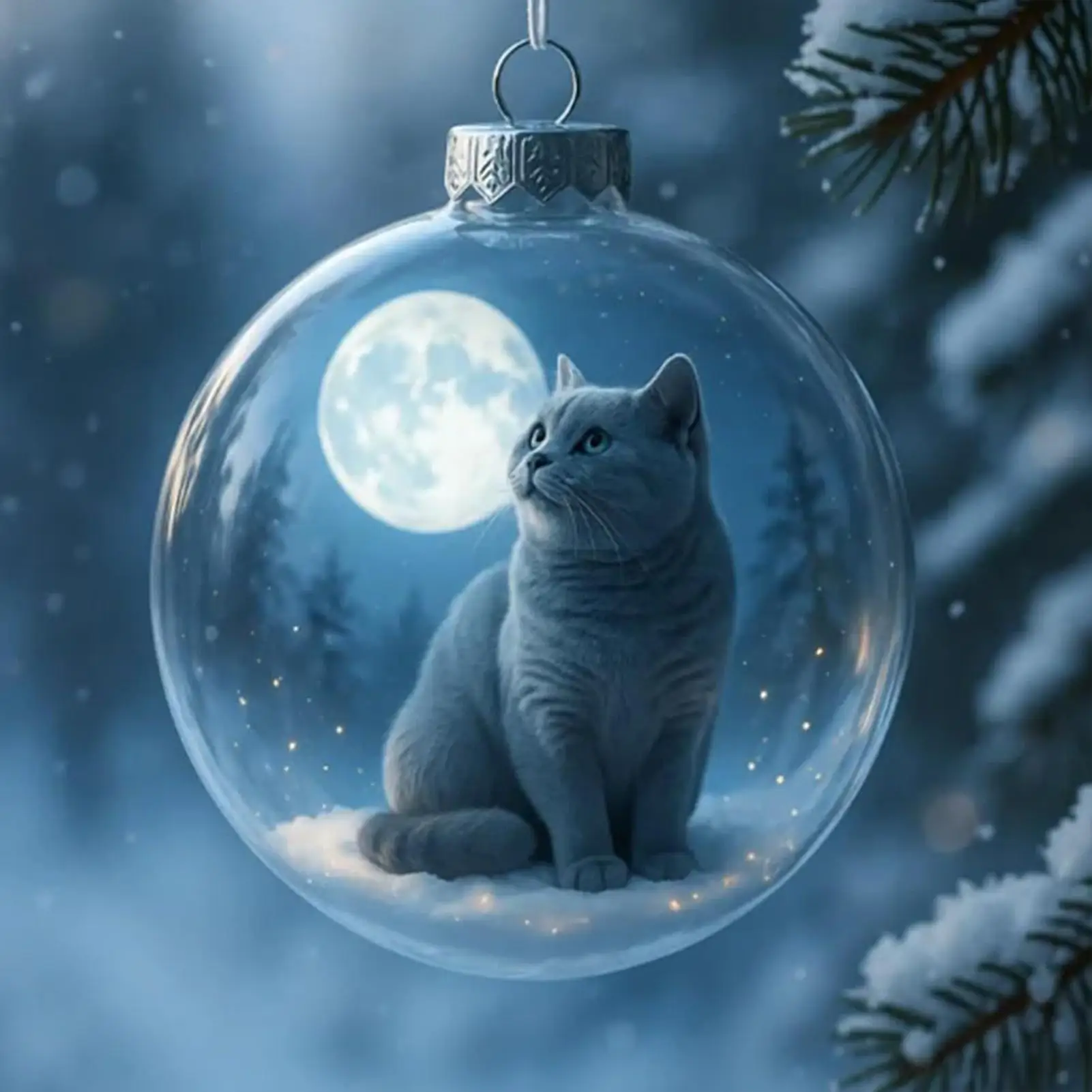 

Рождественский орнамент с изображением кота, шар, украшение, украшение, Рождественская елка, кошачий шар, подвеска для праздника, зимы, дома, гостиной