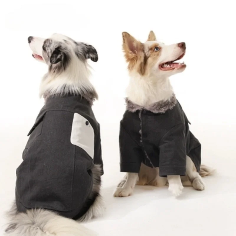 Dog Coat Lamb Cashmere Clothing Thick Medium To Large Dog Autumn And Winter Clothing Plush And Thickened