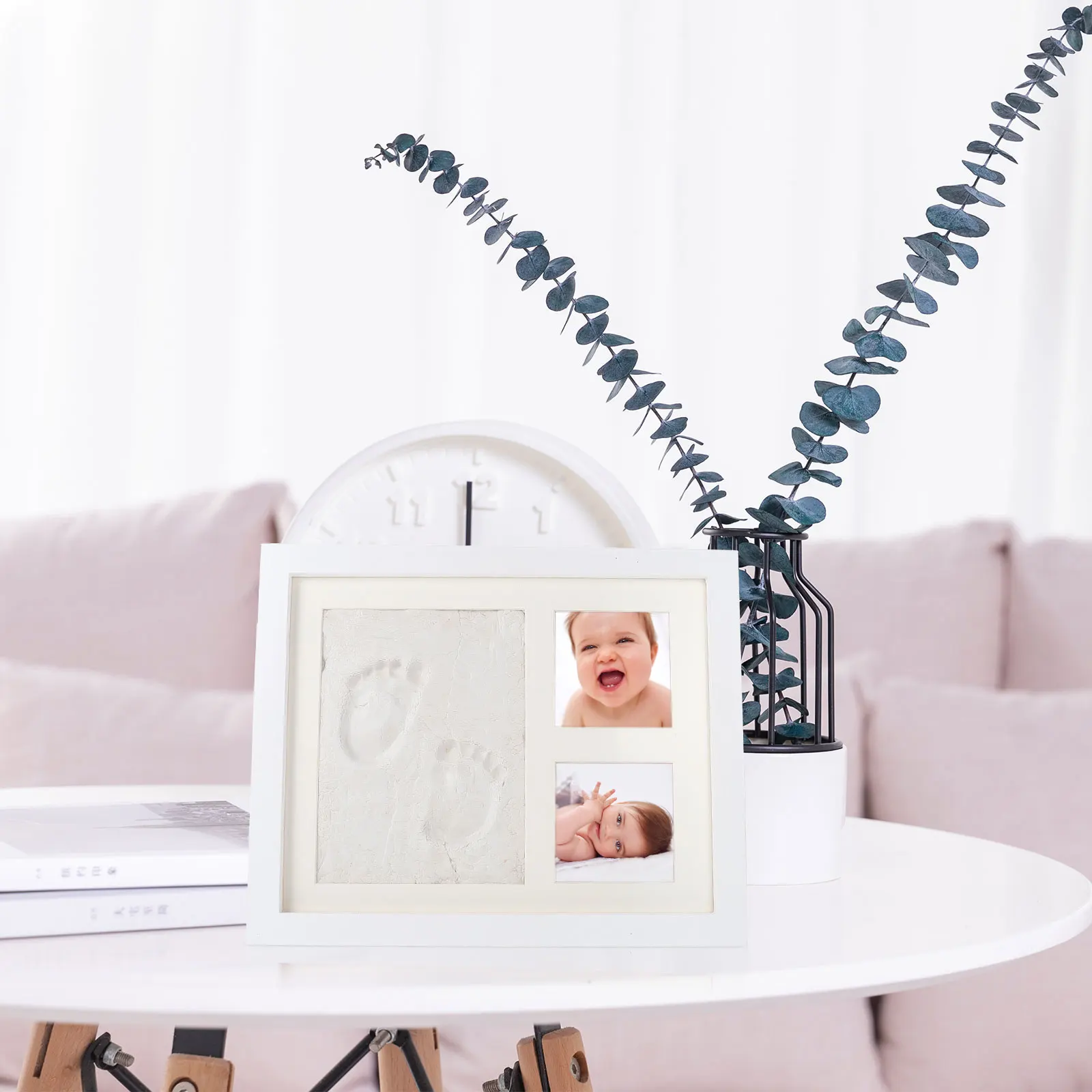 

Suite Hand-in-cup Photo Frame Set Child Couple Molding Multifunctional Holder