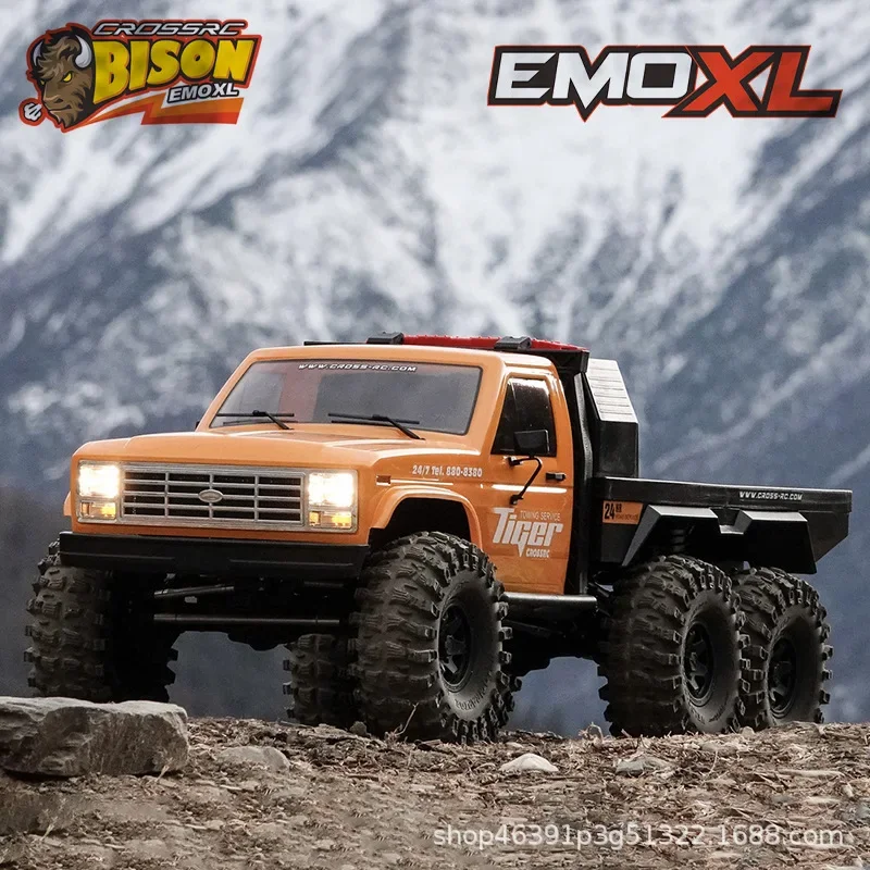 New Crossrc 1/8 Emo 6x6 Big Buffalo Electric Remote Control Six Wheel Drive Simulation Climbing Car Rc Model Car Toy Boy Gift