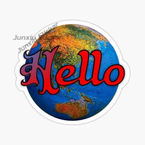 HELLO Greeting Letters Vinyl Waterproof Self-adhesive Car Sticker Car Decoration Accessories Decal