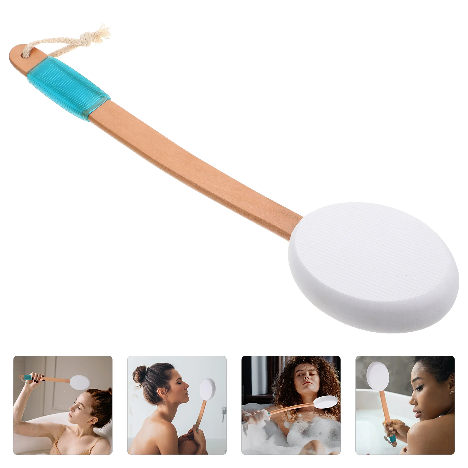 Shower Body Brush Body Scrubber Long Handle Body Brush Multi-Function Sunscreen Applicator Long Handle Body Cleaner Shower Brush