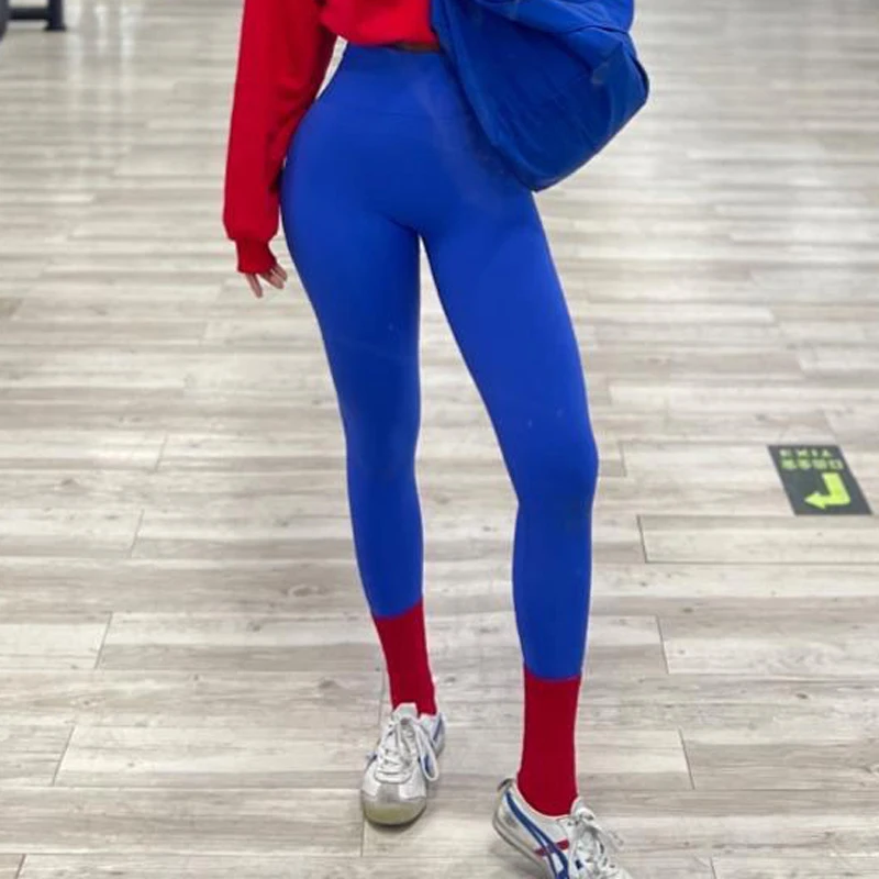 Women High Waist Scrunch Gym Leggings Butt Elastic Solid Workout Yoga Running Tights Casual Outdoor Sports Training Leggins