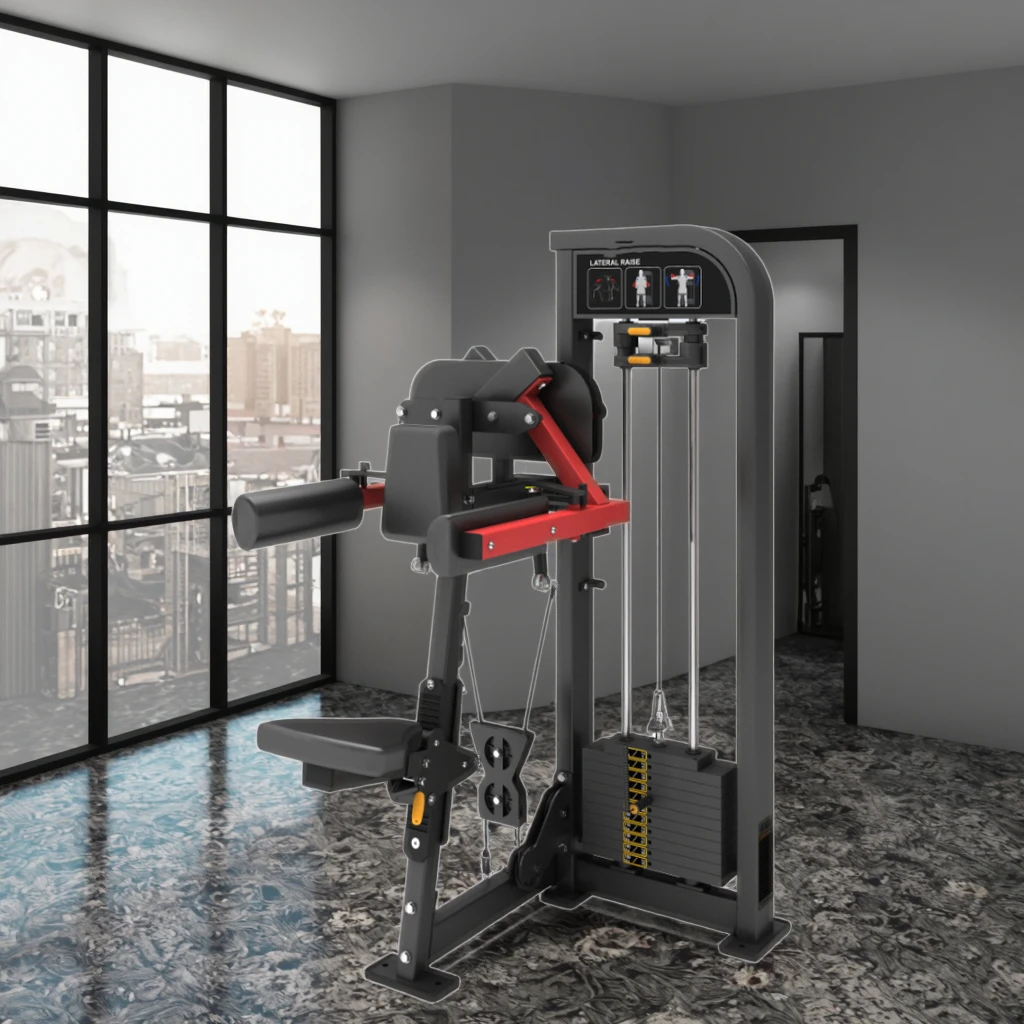 Kommerzielle Fitnessgeräte, Pin-Last-Auswahl, Maschinen zur seitlichen Erhöhung der sitzenden Schulterseiten