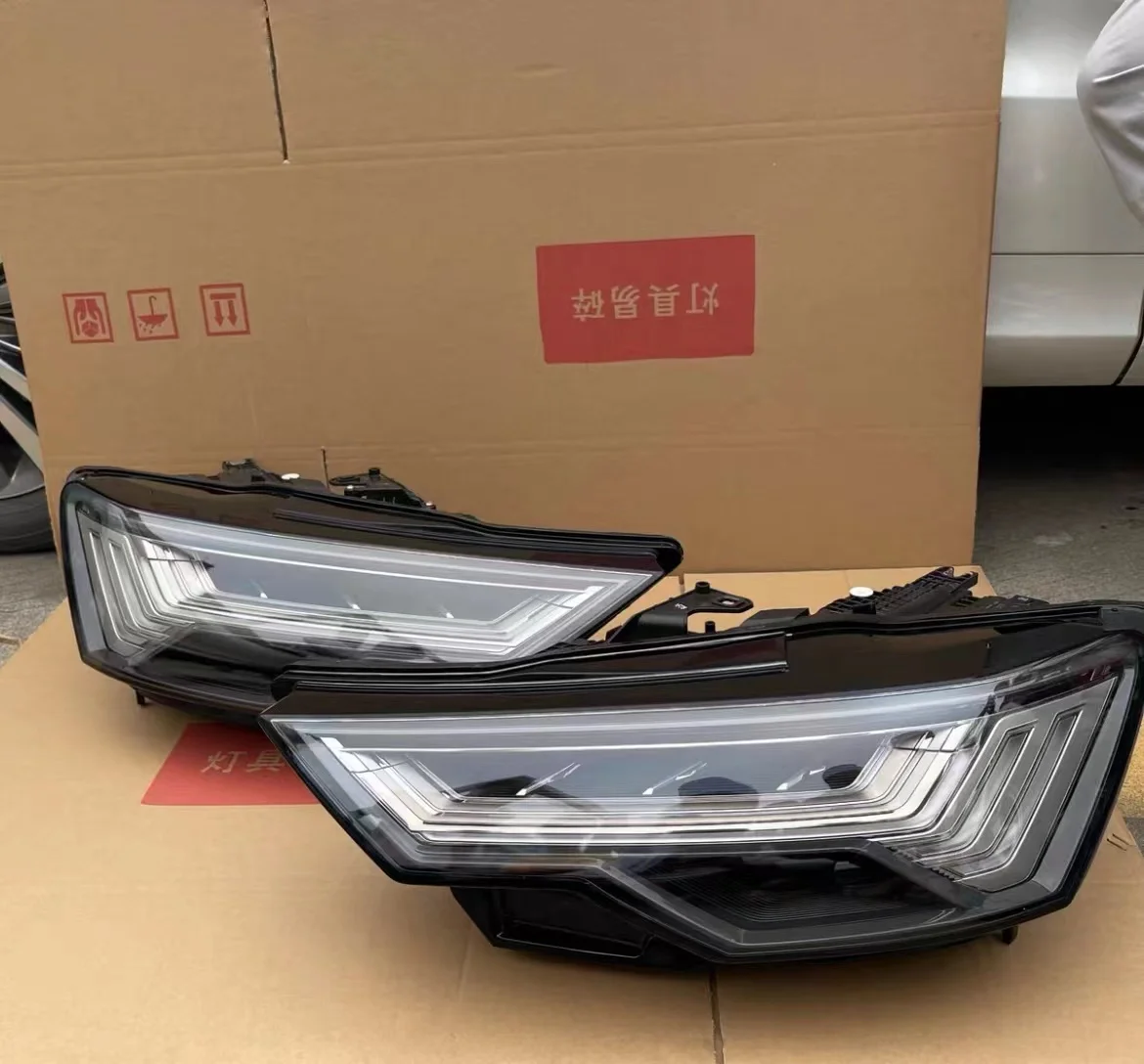 1pcs car bumper A6C8 allroad headlamp for Audi A6L headlight 2019~2022y ALL IN LED car accessories for Audi A6L fog light