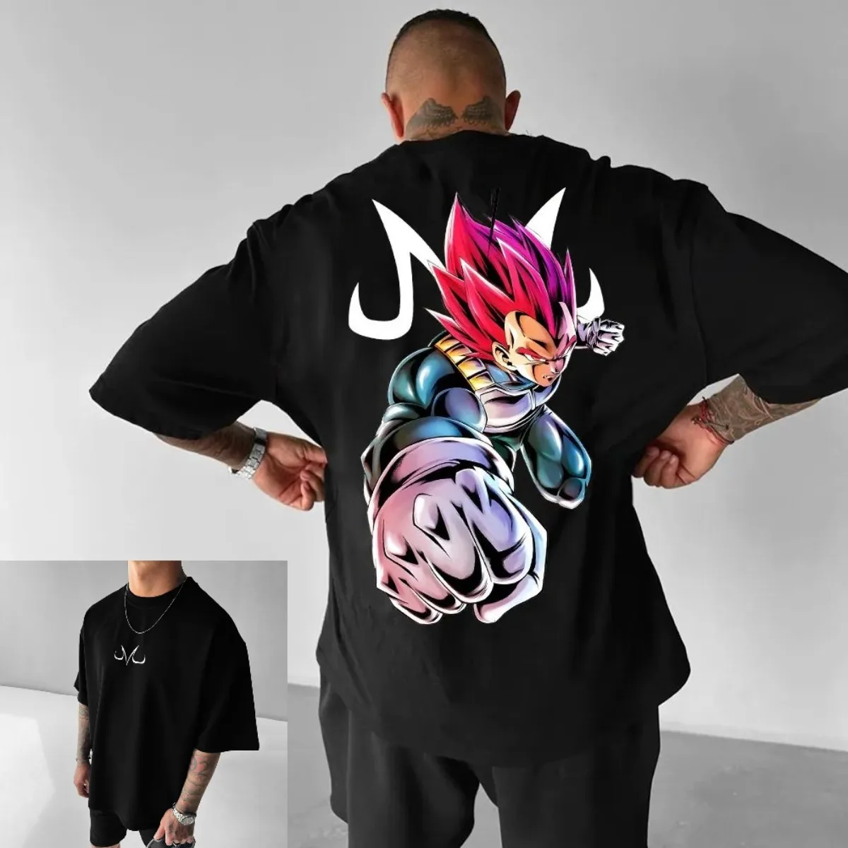 Dragon Ball 2025 Новая популярная мужская футболка Saiyan, летняя футболка большого размера Y2k, винтажная футболка с рисунком аниме, женская хлопковая уличная одежда, повседневный топ
