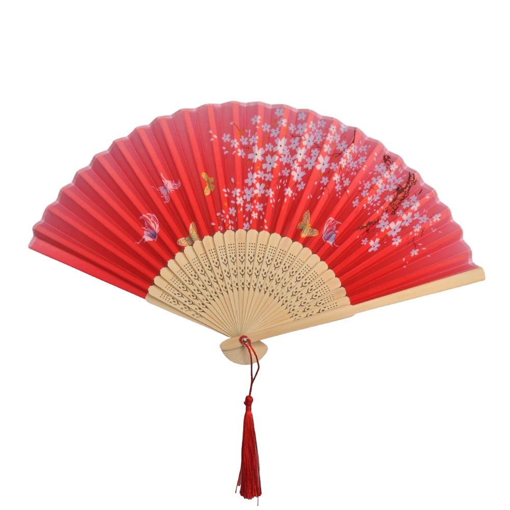 Faltender Handfächer für Hochzeiten, traditionelle chinesische japanische koreanische Kunst, Handwerk, Geschenk, Bambus, Raumtanz-Requisiten, Holzfächer, Heimdekorationen
