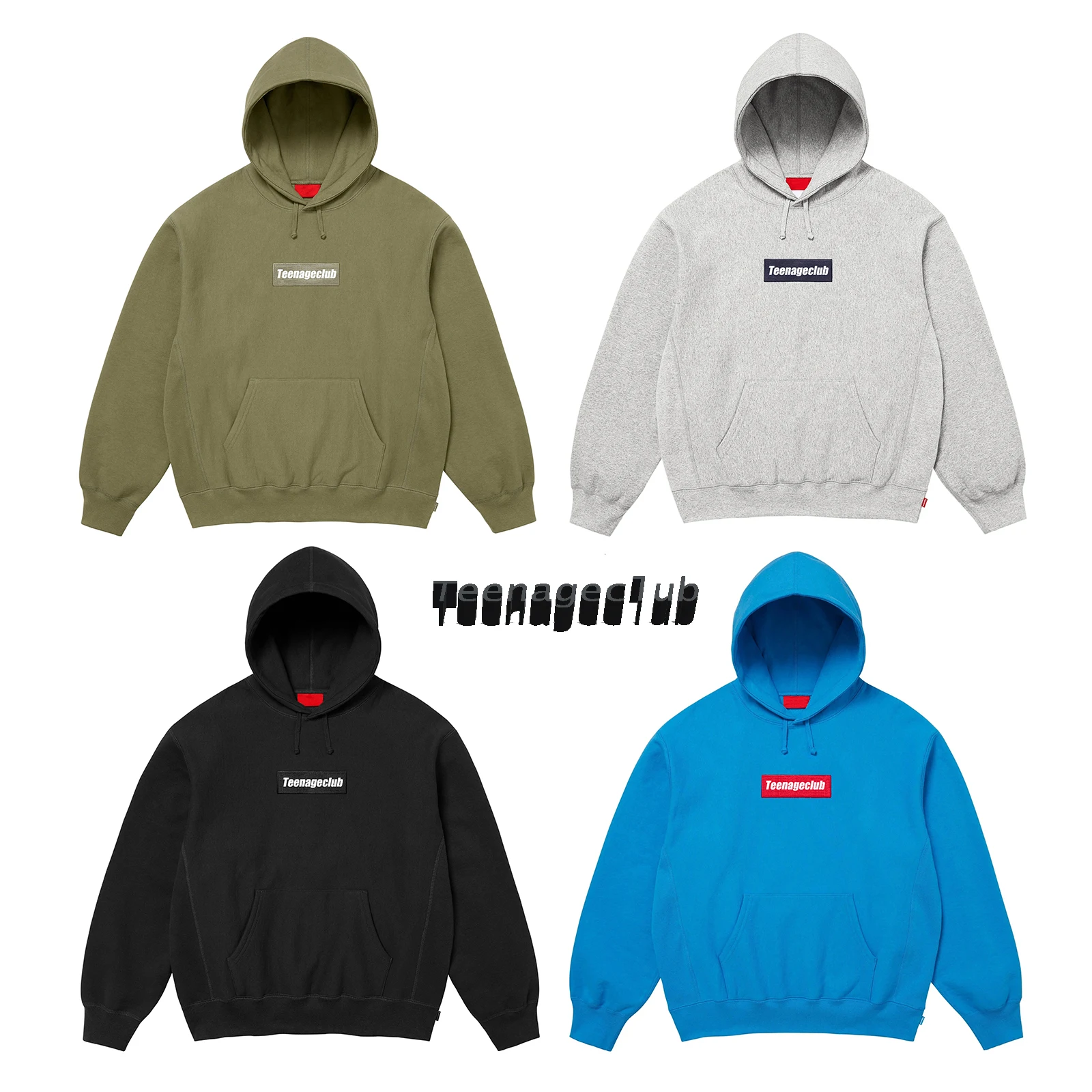 TeenageClub 25FW Hoodie Cotton Sweatshirt Casual Loose Fit Long Sleeve Youth Men's Pullover with Pocket Unisex Winter Fashion