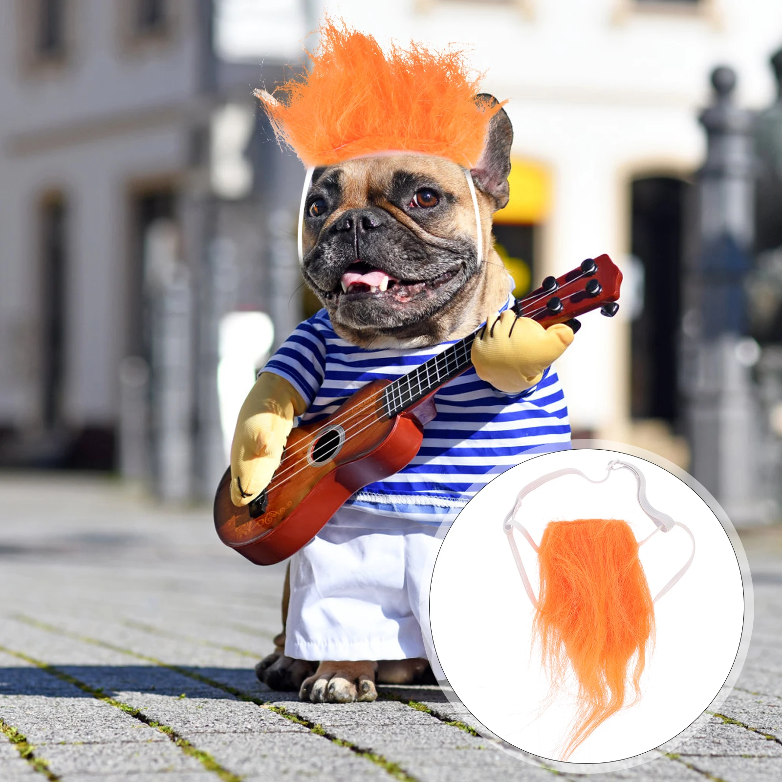 

Pet Accessories with Elastic Strap Dog Has Accessory Wigs for Puppy Inflatable