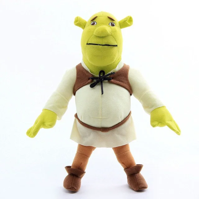 Shrek-almohada de muñeco de peluche, juguete para dormir suave, películas coleccionables, regalos de Navidad, juguetes calientes para niños, accesorios, figuras de Anime