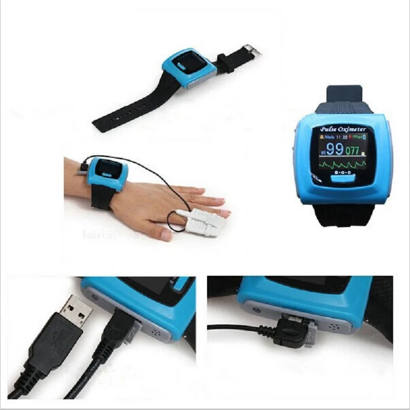 

oximeter + oled cms50f wearable digital spo2 oxygen pulse monitor screen color disk usb line