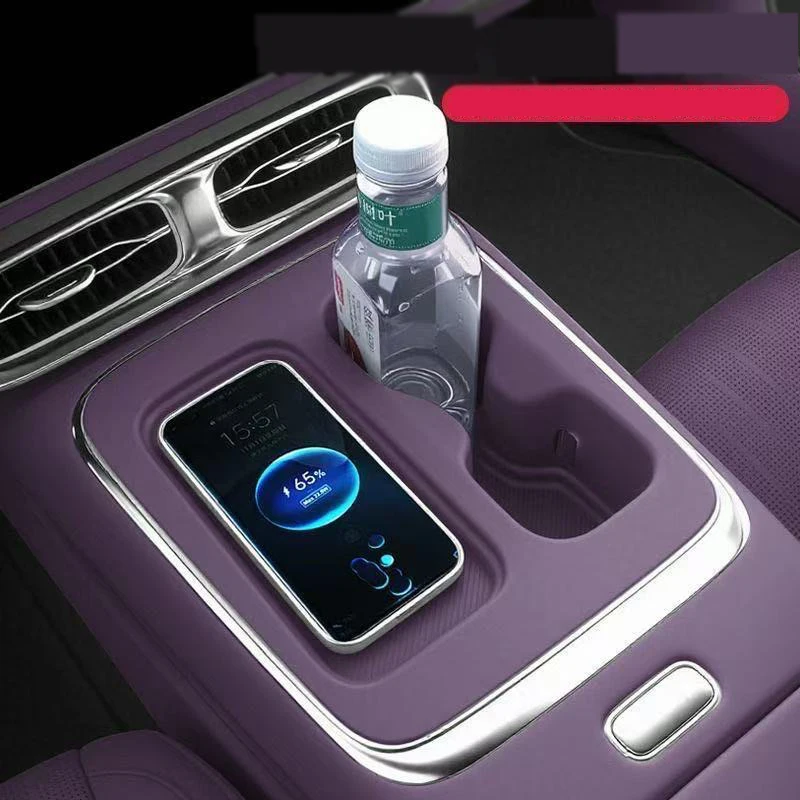 

Авто для Leapmotor B01 2025-2026, автомобильное центральное управление, беспроводная зарядка, силиконовая накладка, держатель для стакана с водой, аксессуары для интерьера