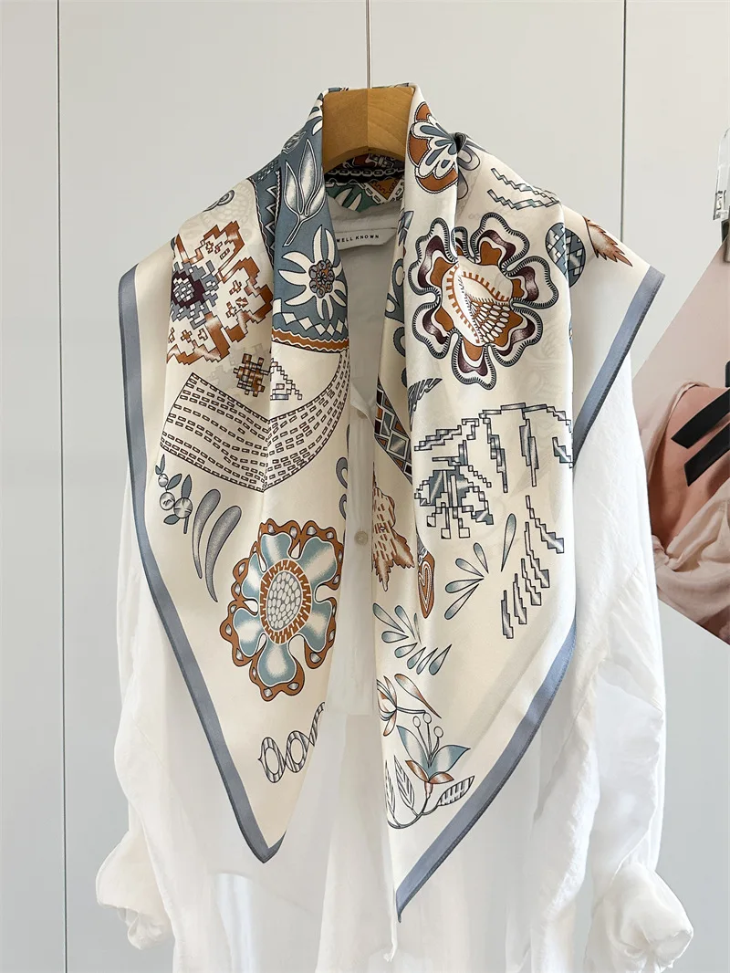 Horse Print Women 90CM Bandanas 90 Shawls Bag Belt Decoration Head Hair Accessories Valentine's Day Gift view 3