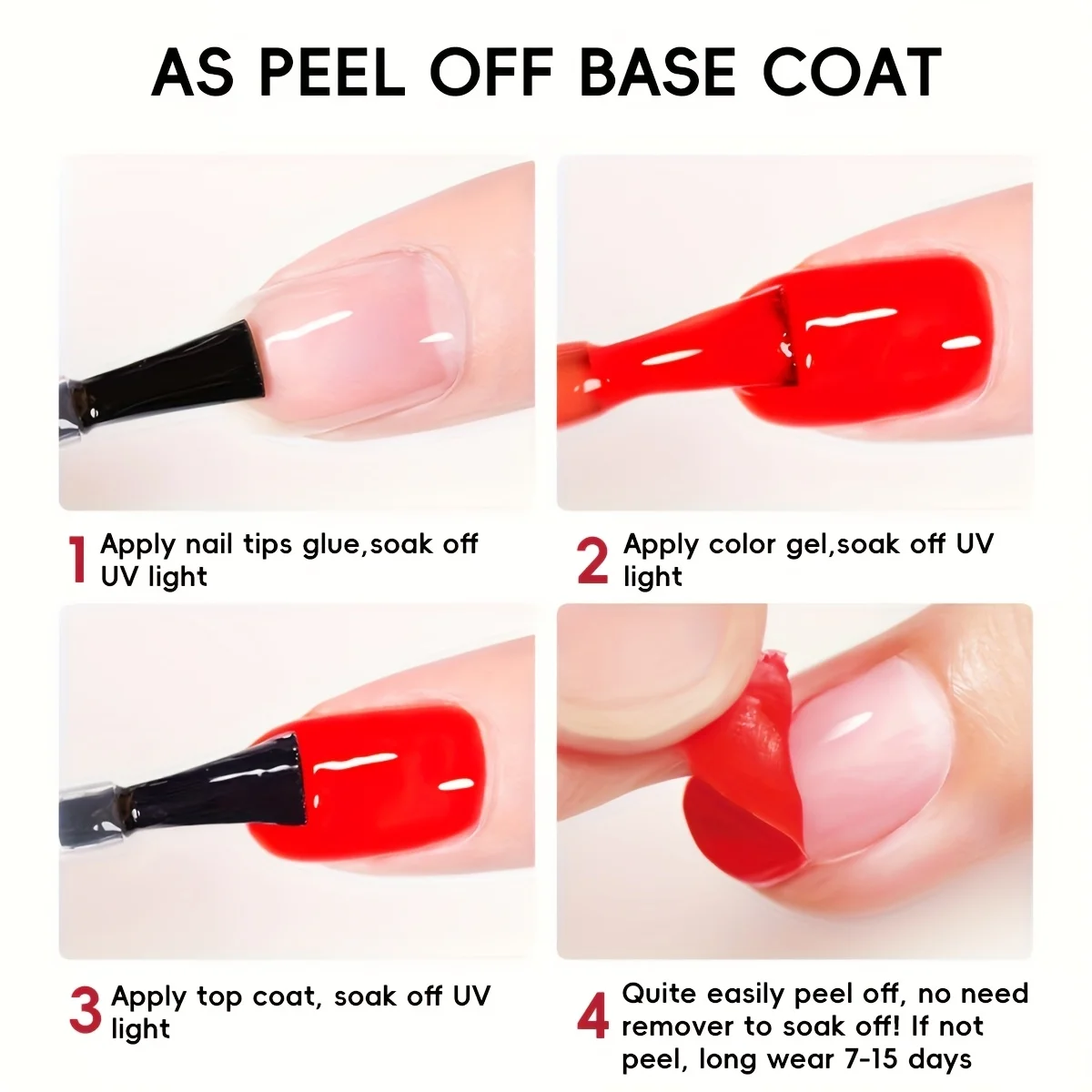 XEIJAYI 15 مل طلاء جل LED للأشعة فوق البنفسجية - غراء لطيف وإزالة أضرار طلاء أظافر احترافي للاستخدام المنزلي في صالونات الأظافر #6